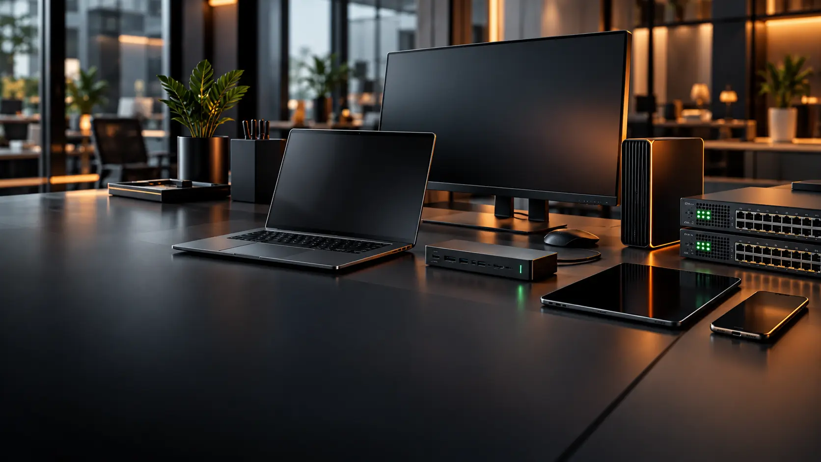 Managed enterprise laptops, desktops, tablets and network equipment