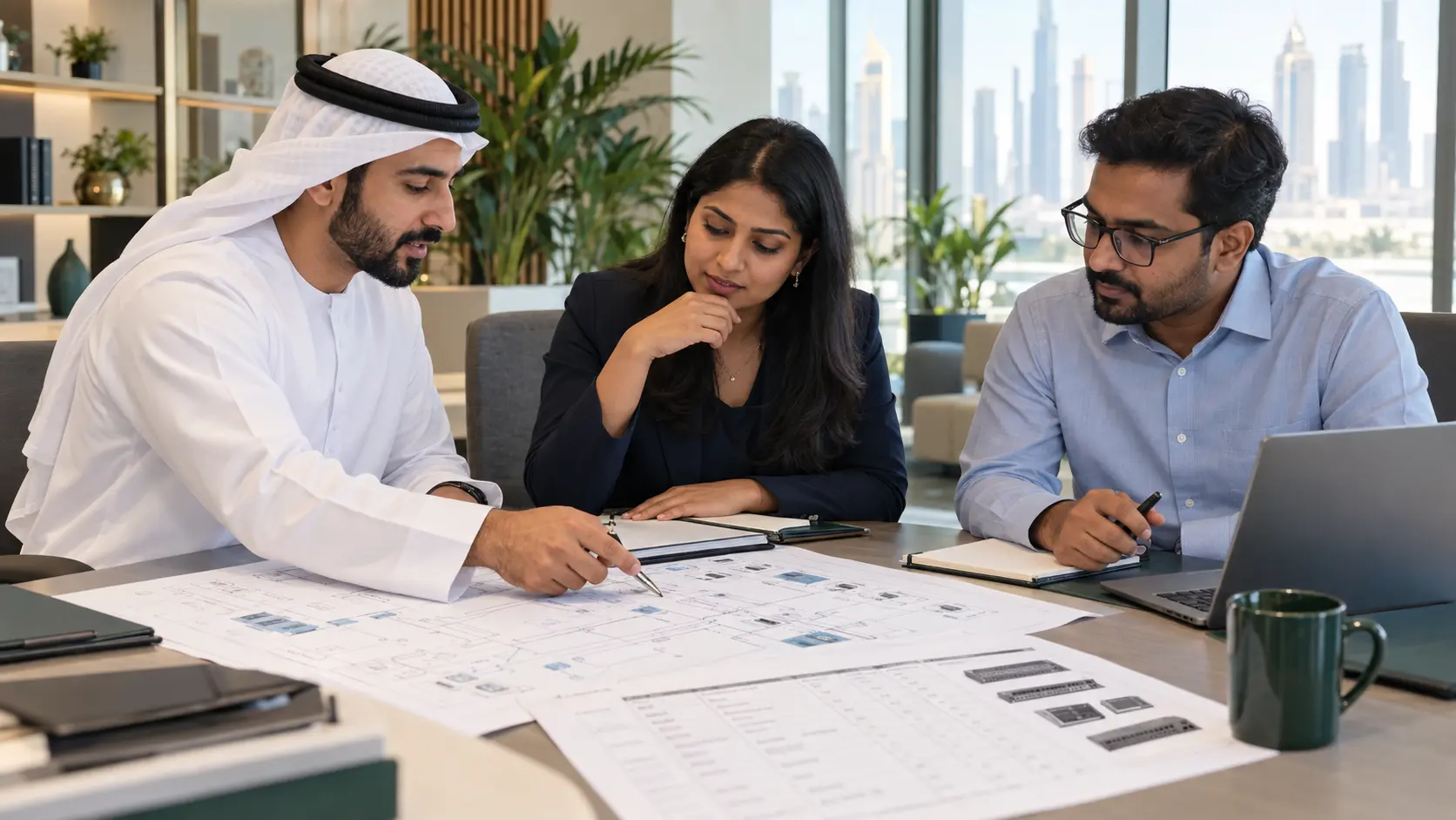 Technology consultants planning cloud infrastructure